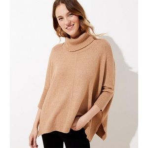 Loft Turtleneck Poncho Sweater